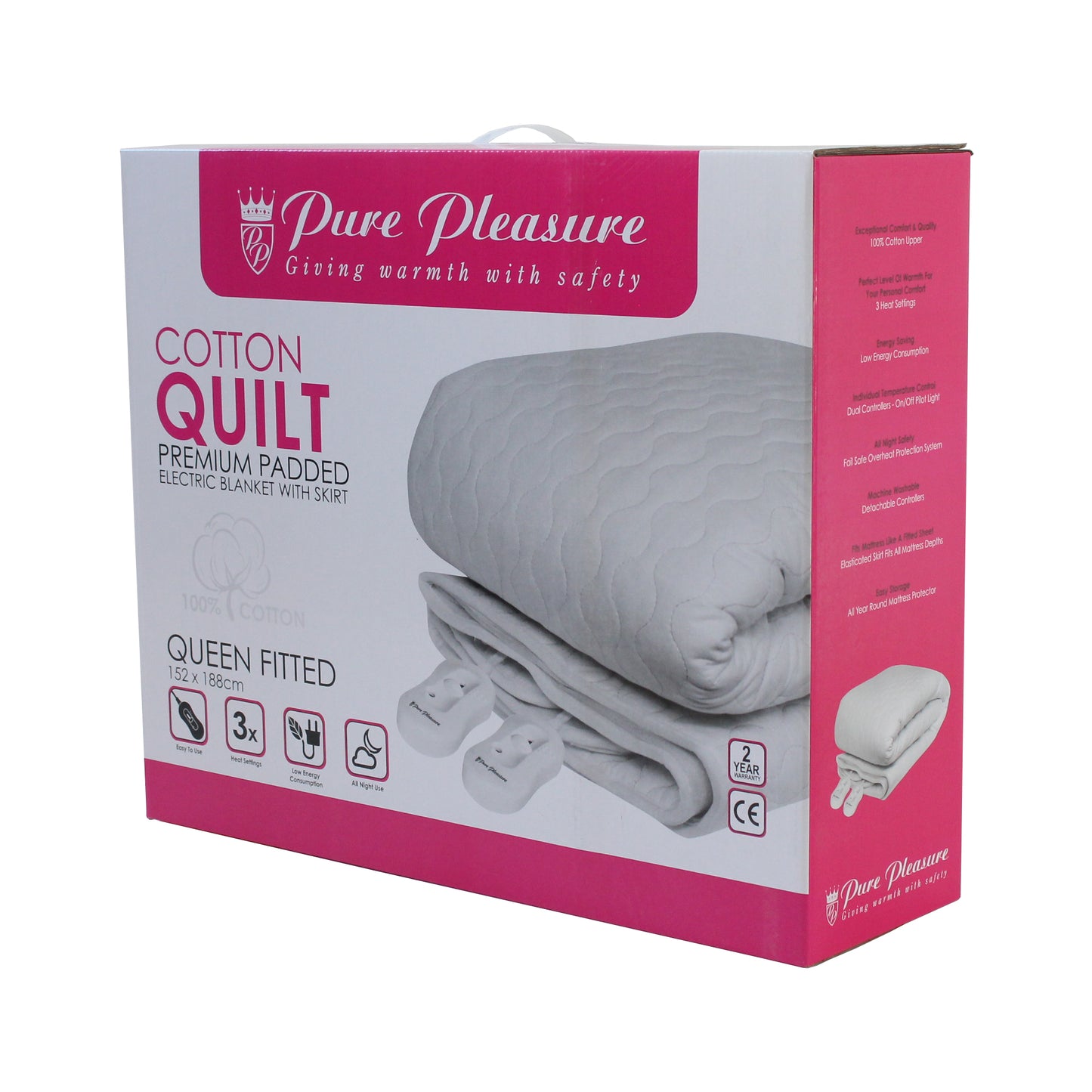 COTTON QUILT FULLY FITTED ELECTRIC BLANKET RANGE